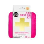 BLINGSTING Car First Aid Kit - 90 Pieces Included, Pink, 1 Count, 5 in x 5 in 2 in 4 01 9