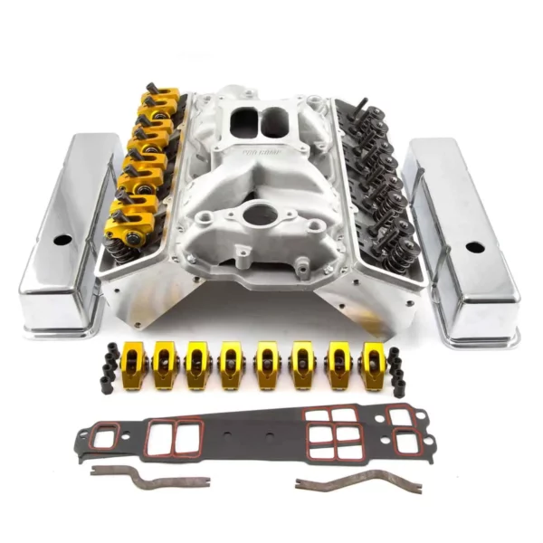 Speedmaster PCE435.1003 Fits Chevy SBC 350 Angle Plug Hyd Roller Cylinder Head Top End Engine Combo Kit – Image 2