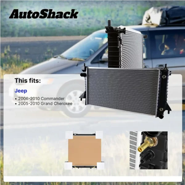 AutoShack Radiator for 2005-2010 Jeep Grand Cherokee 2006-2010 – Image 2