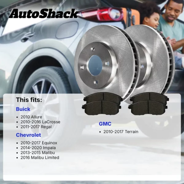 Autoshack Front Brake Set Spare Parts Chevrolet Brake Pad Disc Brake Rotor – Image 3