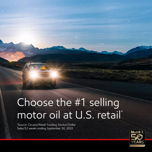 Mobil 1 Advanced Fuel Economy Full Synthetic Motor Oil 0W-20, 5 Quart – Image 3